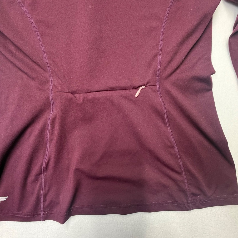 Fabletics Half Zip Hoodie Burgundy Athletic Long Sleeve Running Top Womens M - Picture 5 of 8